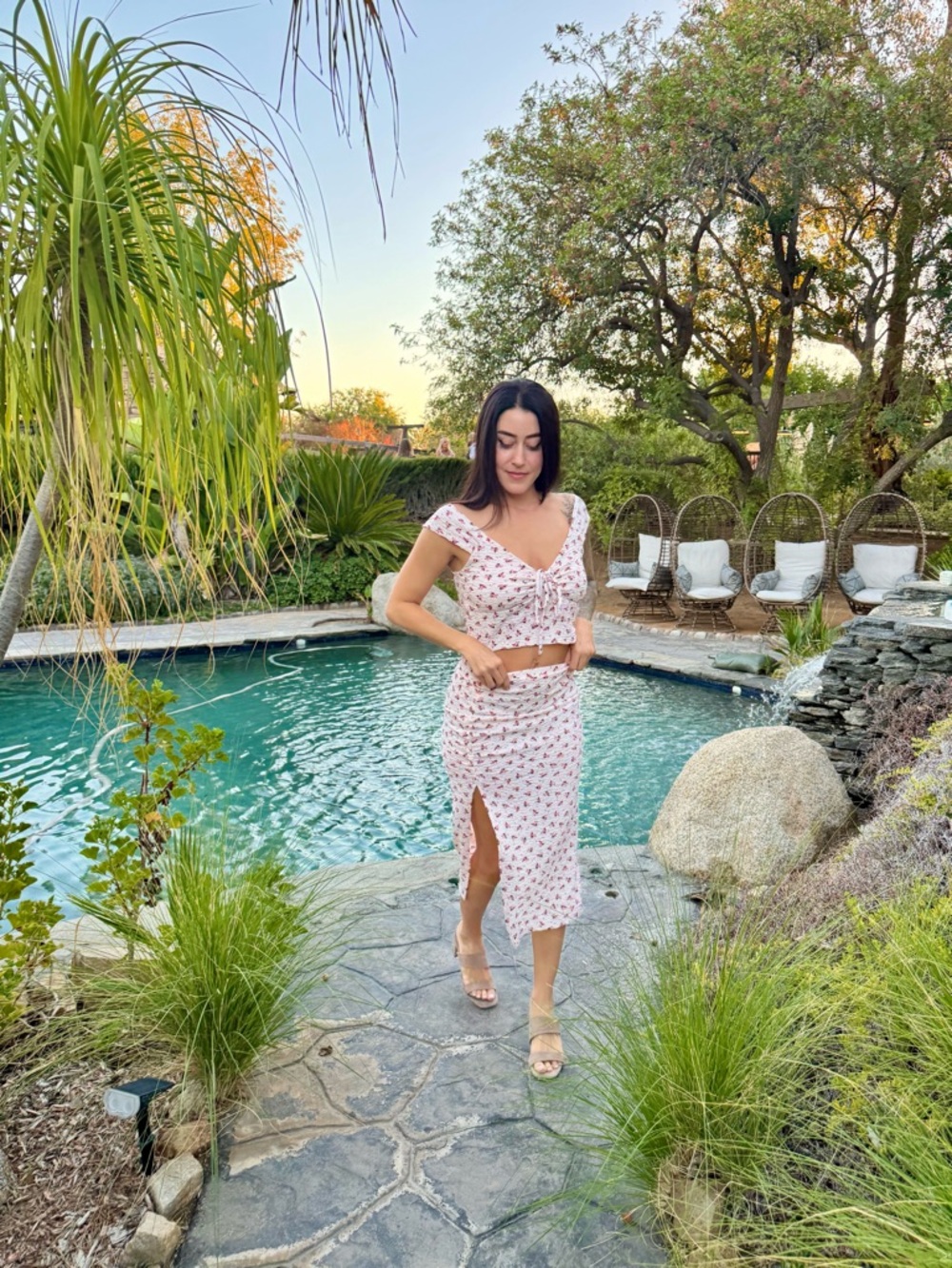 Maxi Skirt & Sweetheart Top Set